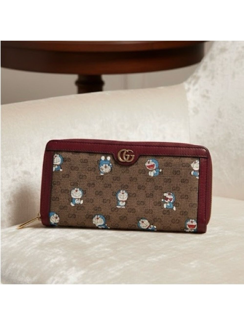 COA Gucci x Doraemon Zip Around Long Wallet